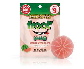 Froot Sour Watermelon Gummy - 100mg Single Cut-to-dose