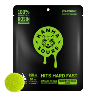 KANHA | Sour Melon Rush | Rosin Sours | Hybrid | 100mg THC | 10-pack