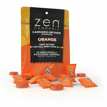 Orange 1:10 THC:CBD 10-Pack Gummies