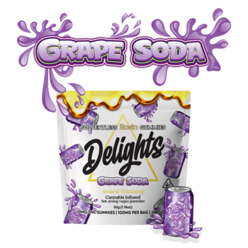 Grape Soda Delights Rosin Infused Gummies