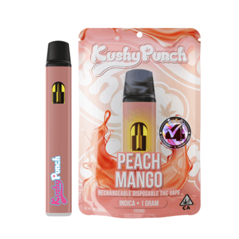 1G Kushy Punch Vape - Peach Mango